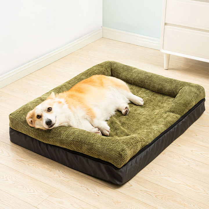Orthopedic Dog Bed with Raised Edges Washable Pet Cushion