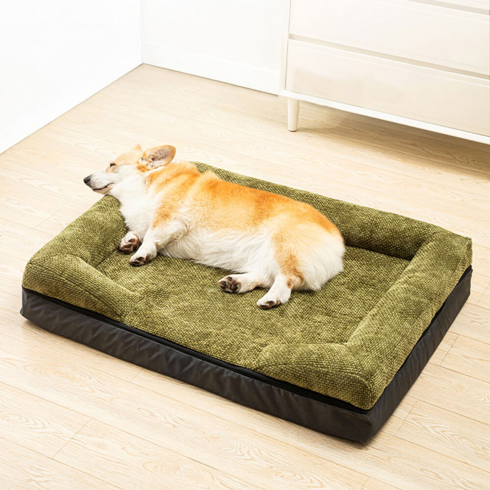 Orthopedic Dog Bed with Raised Edges Washable Pet Cushion
