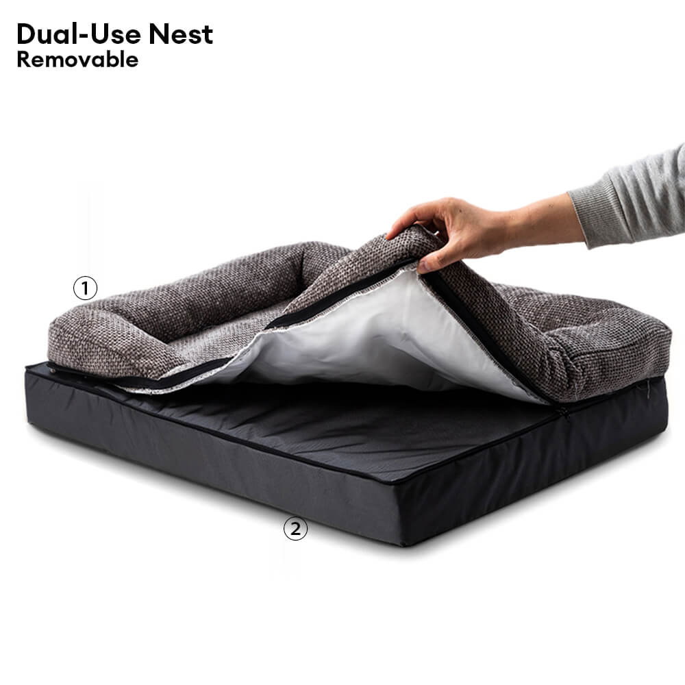 Orthopedic Dog Bed with Raised Edges Washable Pet Cushion