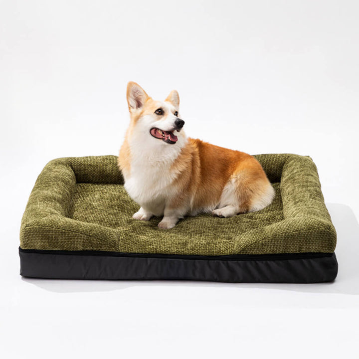 Orthopedic Dog Bed with Raised Edges Washable Pet Cushion
