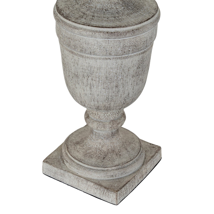 Textured Column Table Lamp with Linen Shade Modern Home Light