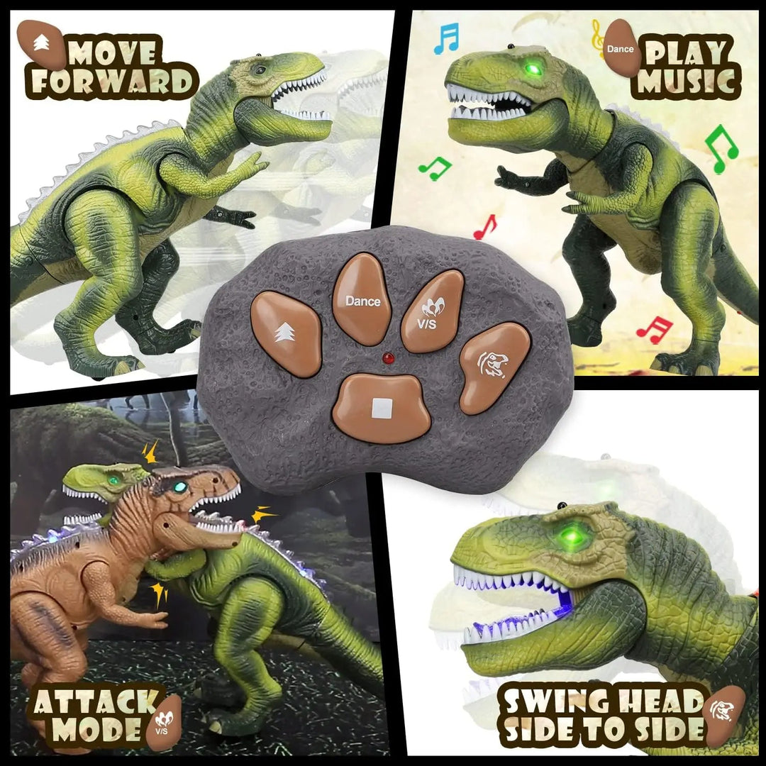 Remote Control T-Rex Dinosaur Toy with Lights Sound Kids Play