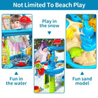Kids Sand and Water Play Table 3-in-1 Outdoor Activity Set