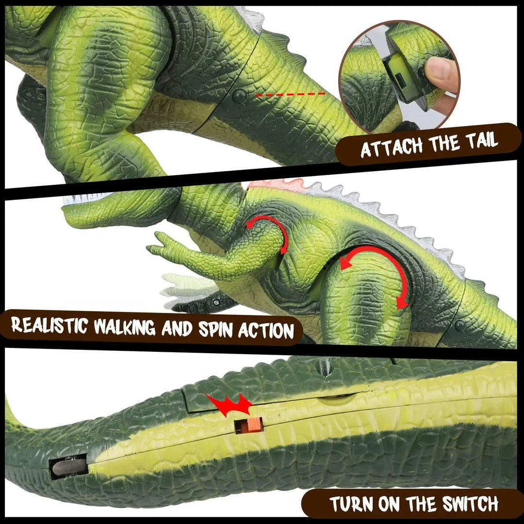 Remote Control T-Rex Dinosaur Toy with Lights Sound Kids Play