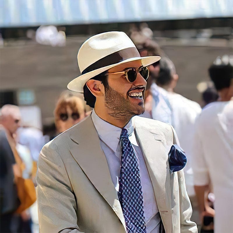 Men’s Classic Panama Hat Handmade Straw Summer Hat