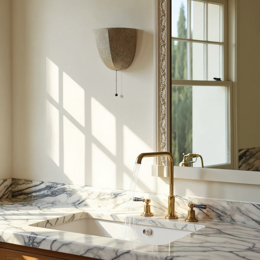Wall Sconce with Linen Shade & Pull Chain Bedside Light
