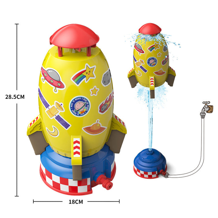 Kids Rocket Sprinkler Water Toy Outdoor Garden Hose Splash Play