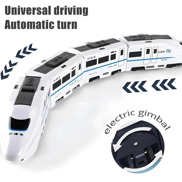 Kids Electric Train Toy with Lights Sound Moving Cars Play Set