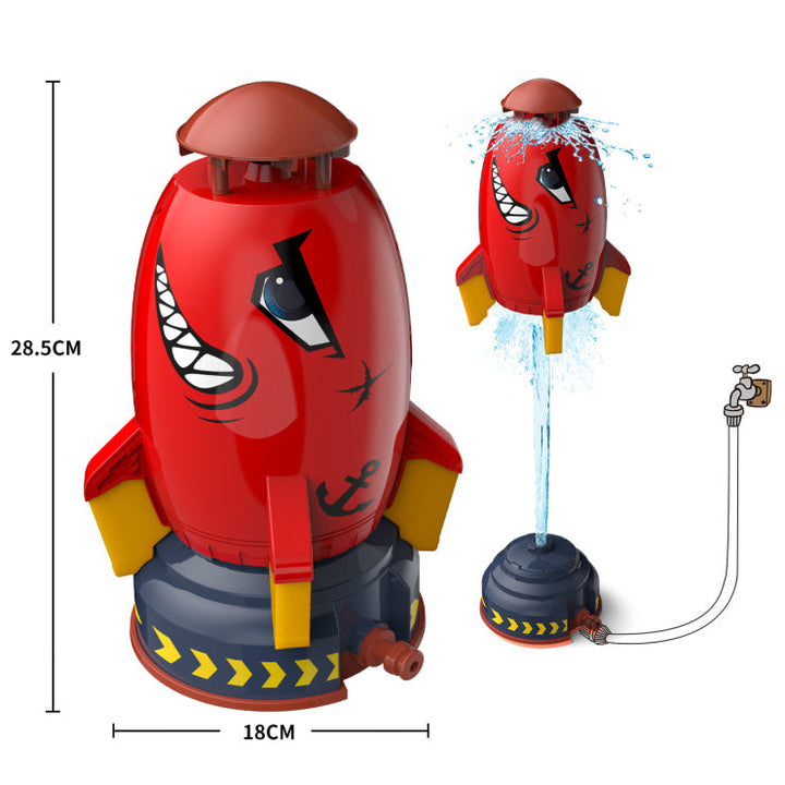 Kids Rocket Sprinkler Water Toy Outdoor Garden Hose Splash Play