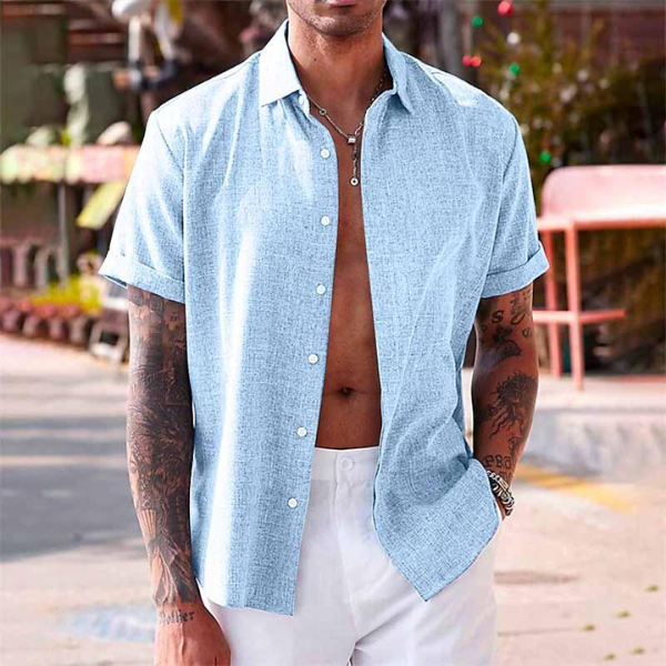 Men's Short Sleeve Casual Shirt Summer Shirt