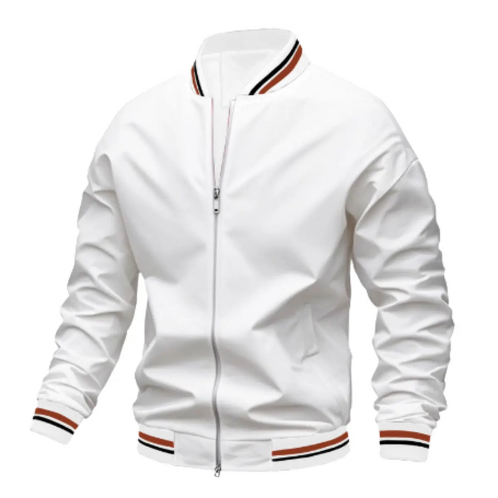 Men's Bomber Jacket with Ribbed Trim