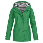 Women’s Hooded Rain Jacket Lightweight Waterproof Coat with Pockets
