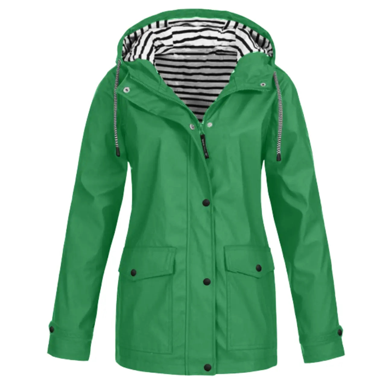 Women’s Hooded Rain Jacket Lightweight Waterproof Coat with Pockets