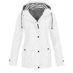 Women’s Hooded Rain Jacket Lightweight Waterproof Coat with Pockets