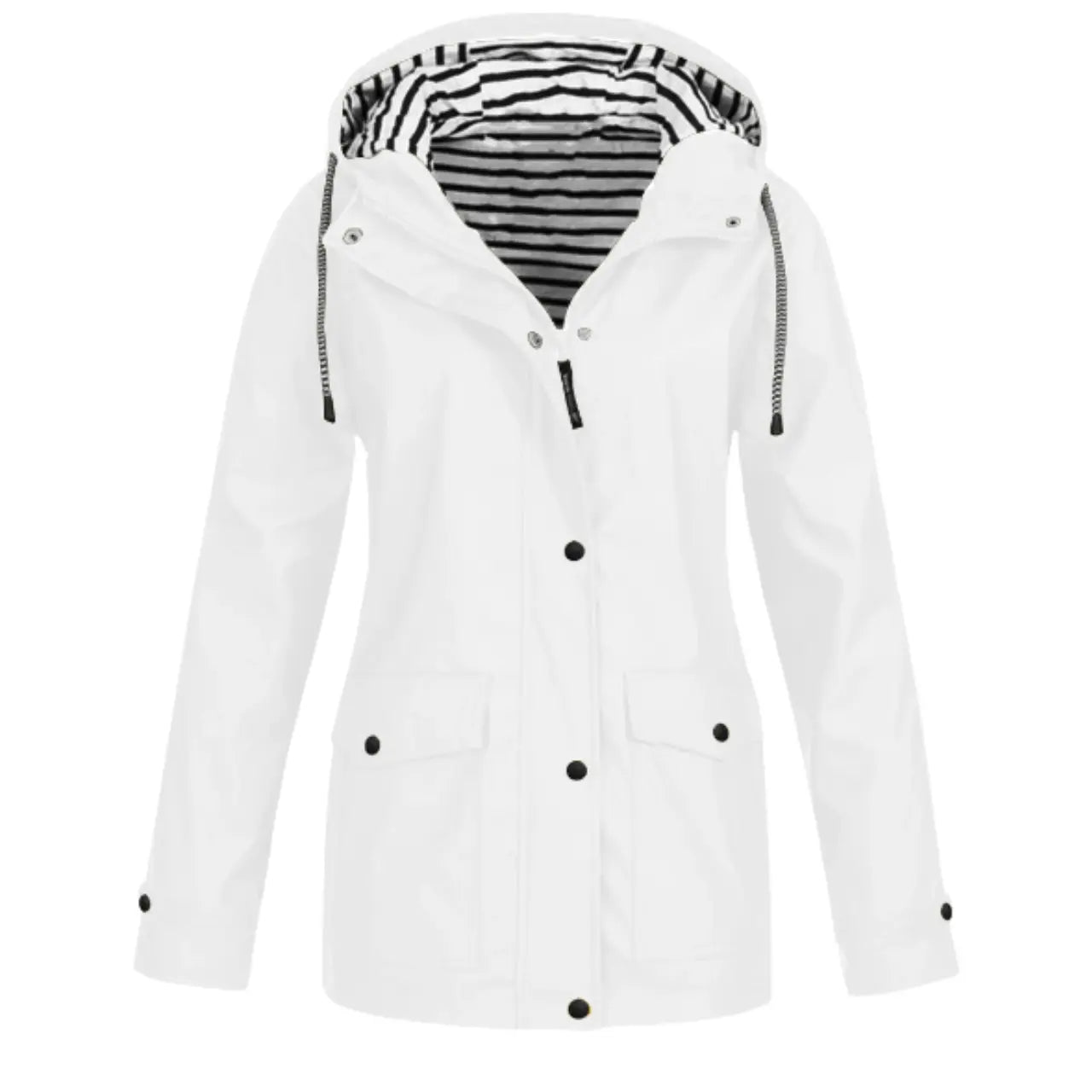 Women’s Hooded Rain Jacket Lightweight Waterproof Coat with Pockets