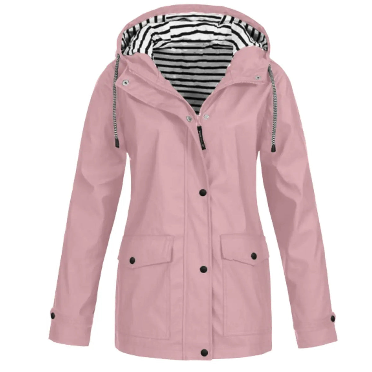 Women’s Hooded Rain Jacket Lightweight Waterproof Coat with Pockets