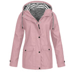 Women’s Hooded Rain Jacket Lightweight Waterproof Coat with Pockets