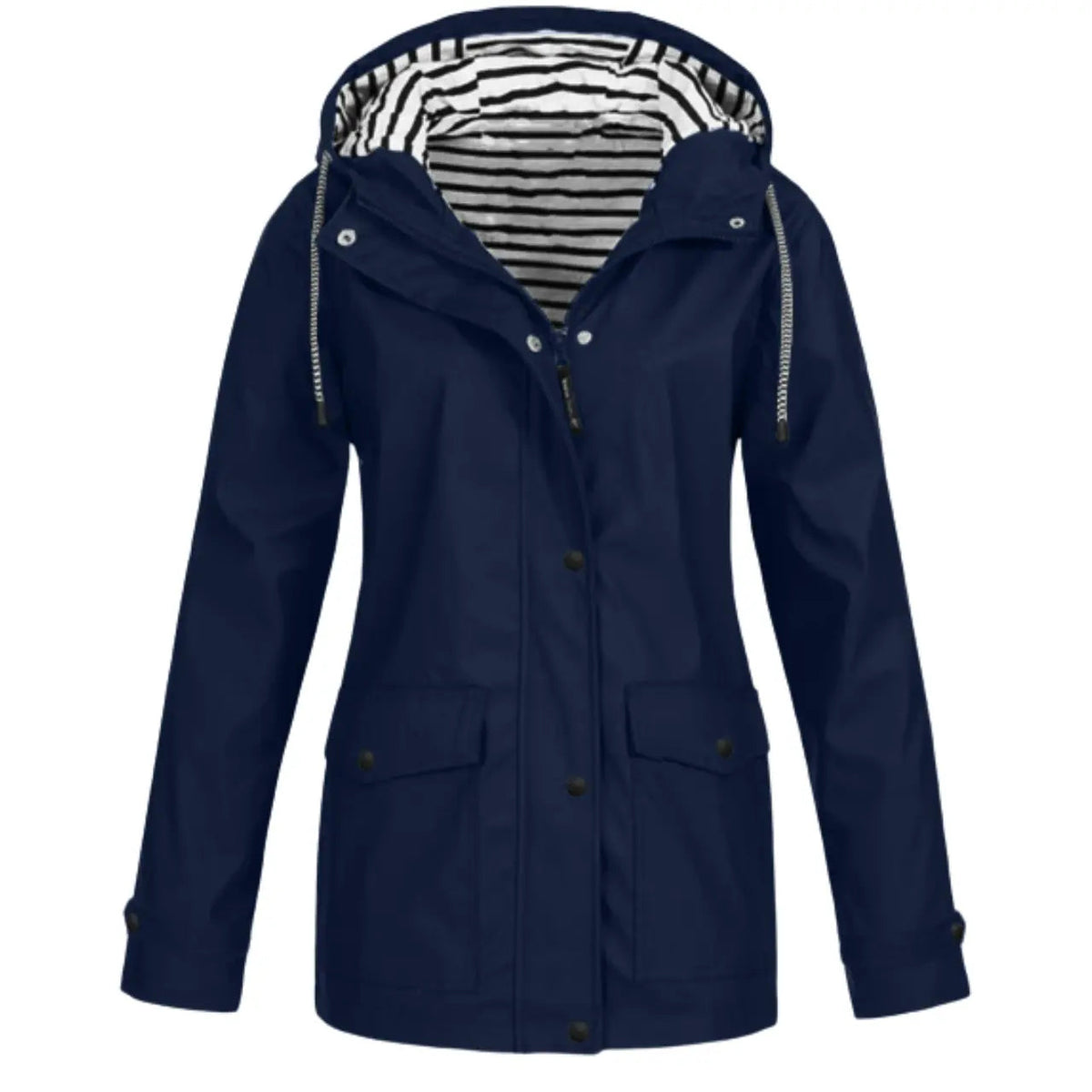 Women’s Hooded Rain Jacket Lightweight Waterproof Coat with Pockets