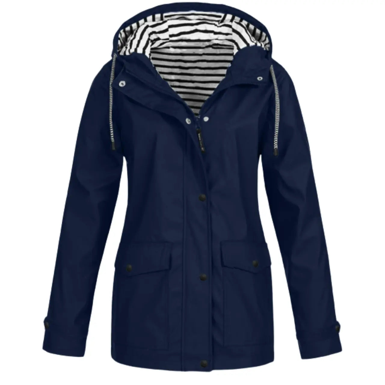 Women’s Hooded Rain Jacket Lightweight Waterproof Coat with Pockets