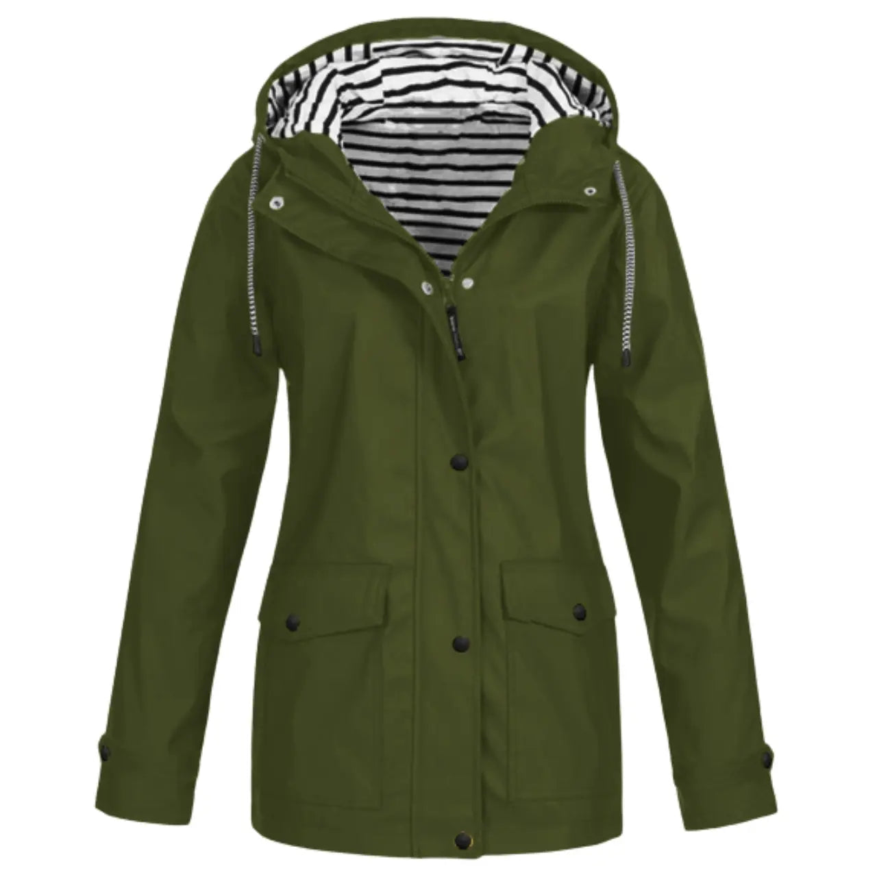 Women’s Hooded Rain Jacket Lightweight Waterproof Coat with Pockets