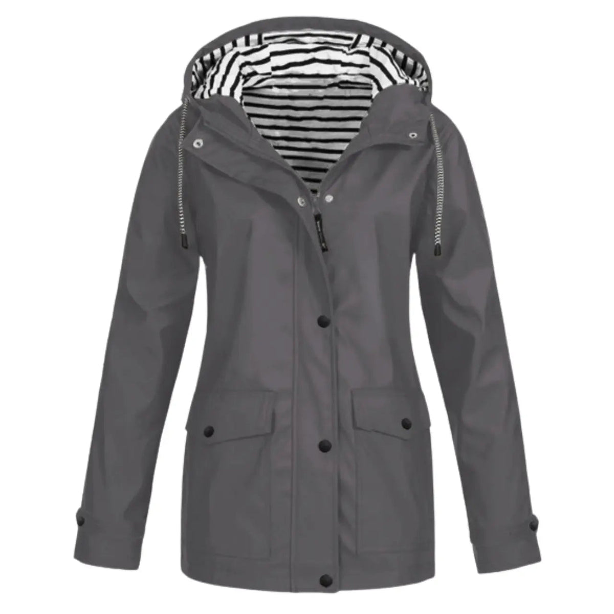 Women’s Hooded Rain Jacket Lightweight Waterproof Coat with Pockets