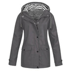 Women’s Hooded Rain Jacket Lightweight Waterproof Coat with Pockets