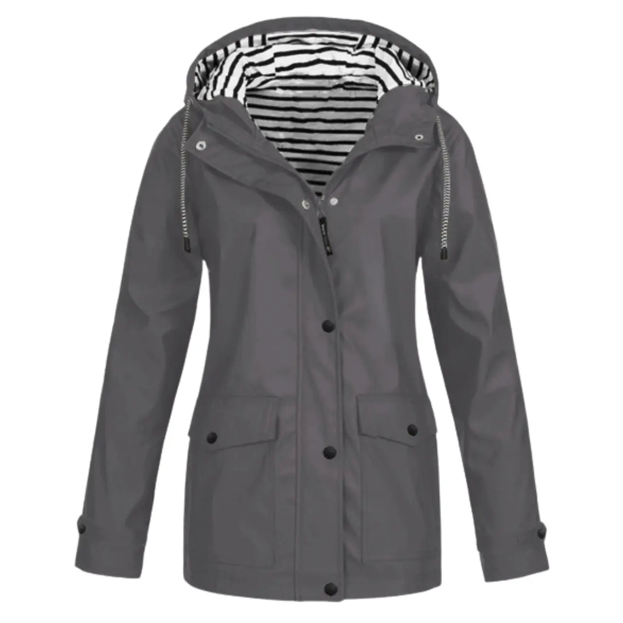 Women’s Hooded Rain Jacket Lightweight Waterproof Coat with Pockets