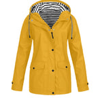 Women’s Hooded Rain Jacket Lightweight Waterproof Coat with Pockets