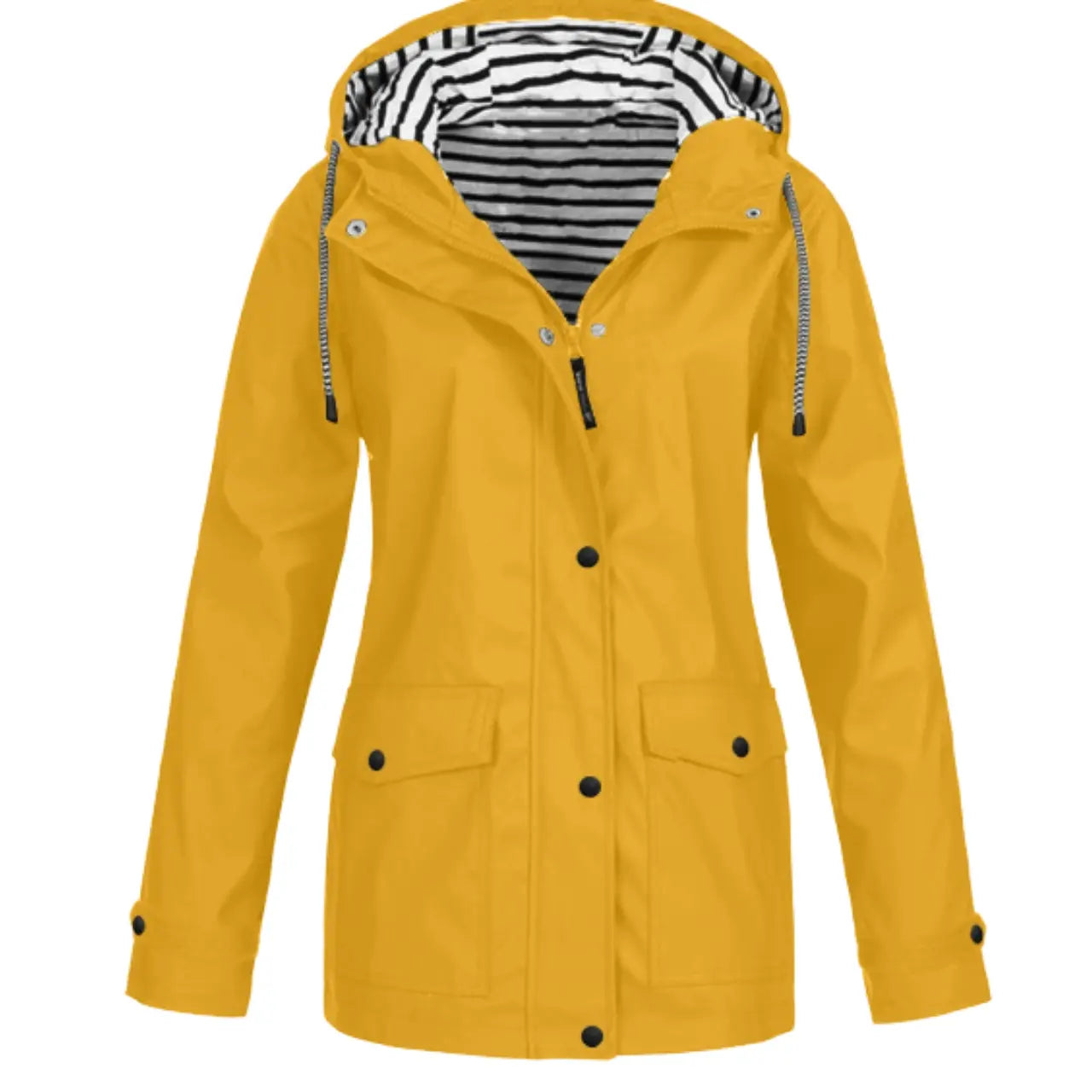 Women’s Hooded Rain Jacket Lightweight Waterproof Coat with Pockets