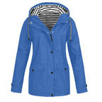 Women’s Hooded Rain Jacket Lightweight Waterproof Coat with Pockets