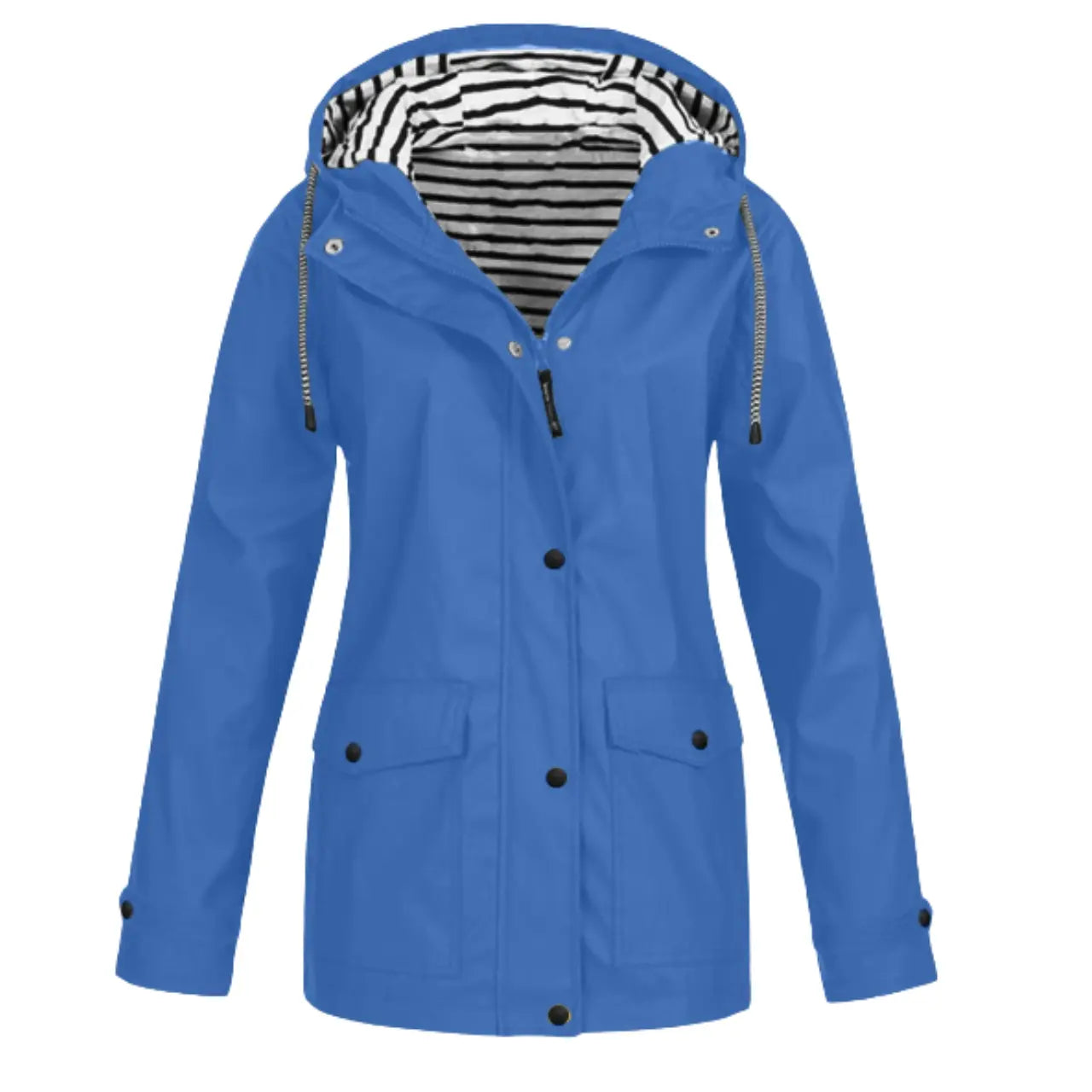 Women’s Hooded Rain Jacket Lightweight Waterproof Coat with Pockets