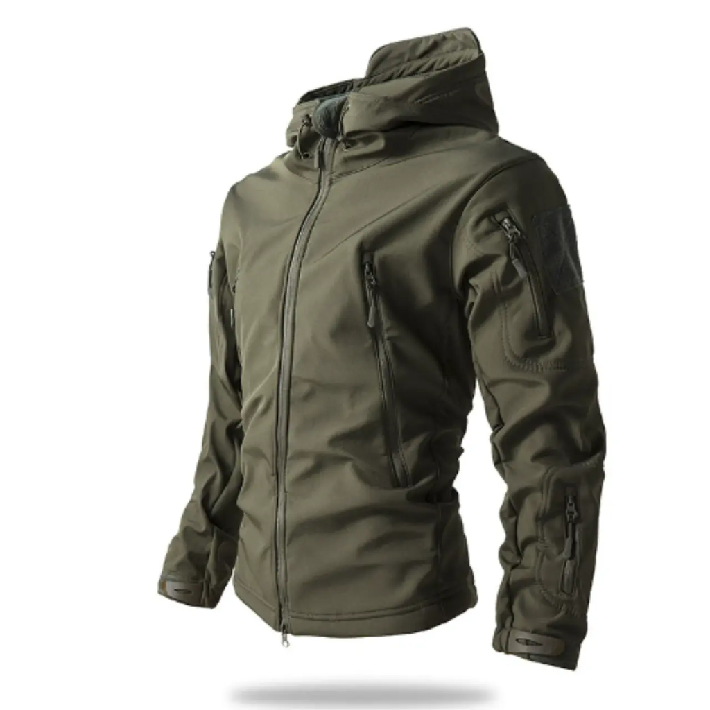 Men’s Tactical Waterproof Jacket Hooded Outdoor Hiking Coat