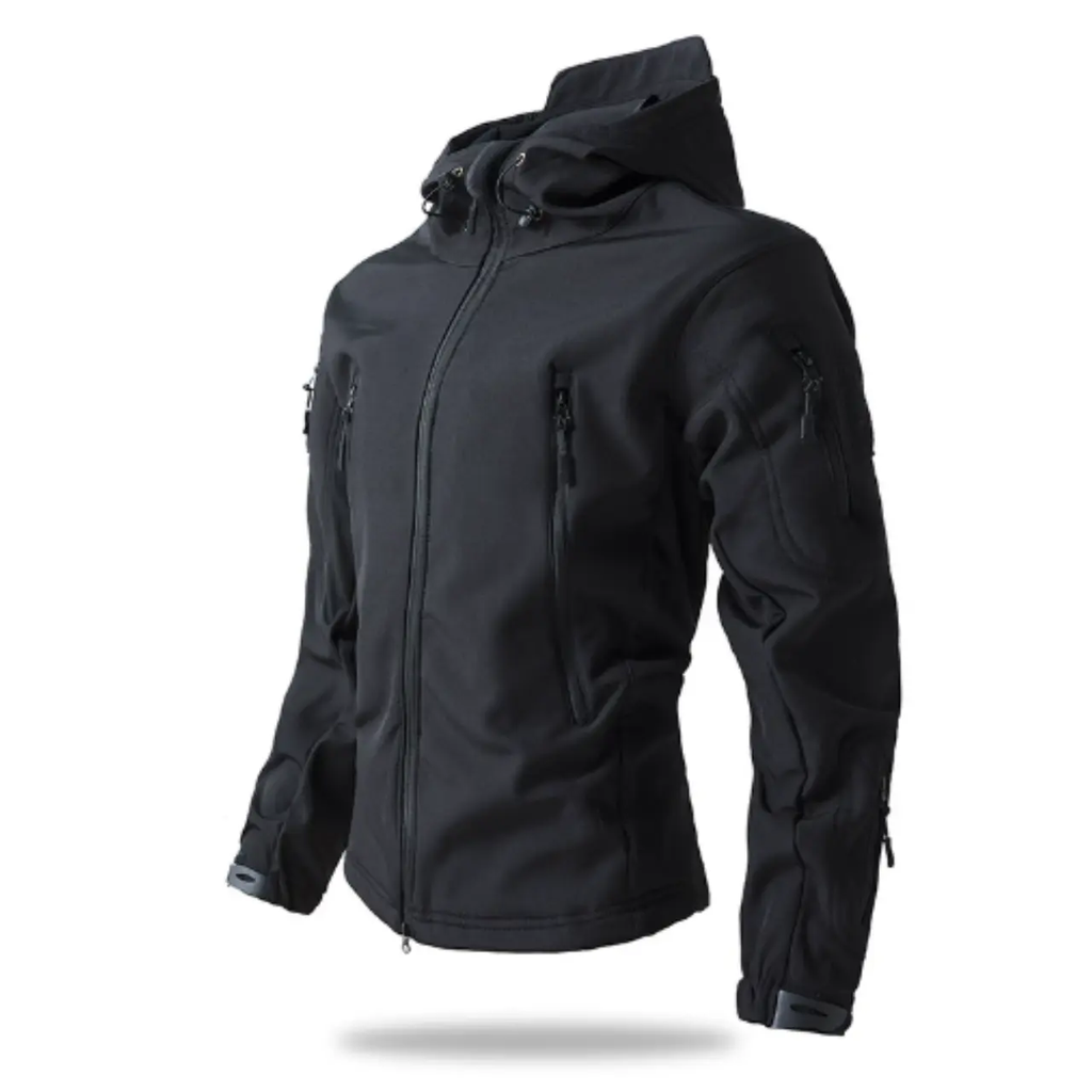 Men’s Tactical Waterproof Jacket Hooded Outdoor Hiking Coat