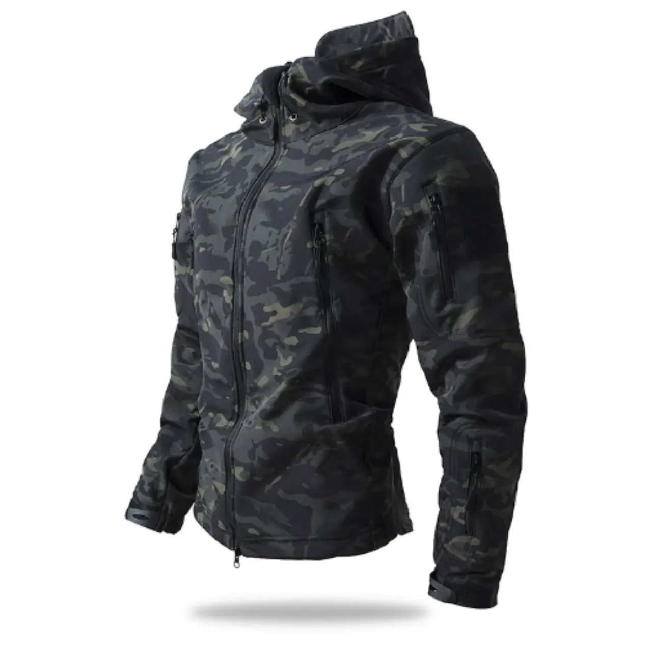 Men’s Tactical Waterproof Jacket Hooded Outdoor Hiking Coat
