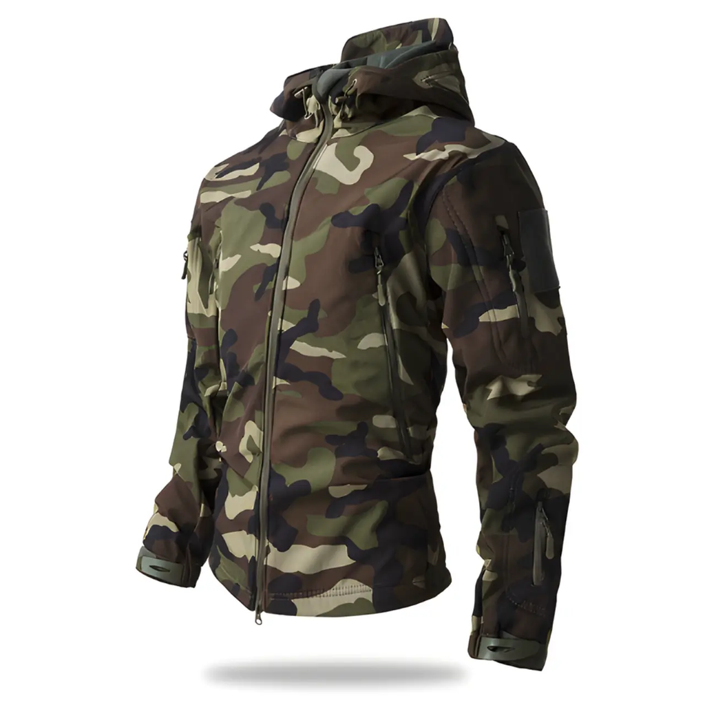 Men’s Tactical Waterproof Jacket Hooded Outdoor Hiking Coat