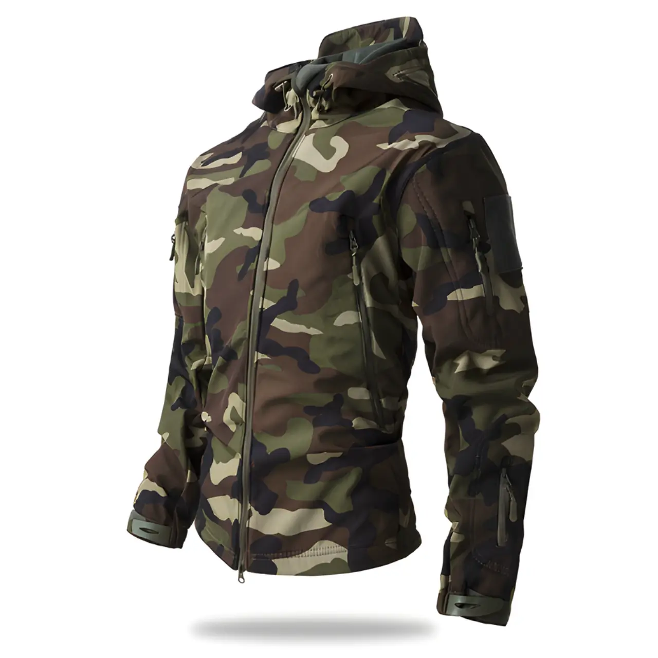Men’s Tactical Waterproof Jacket Hooded Outdoor Hiking Coat