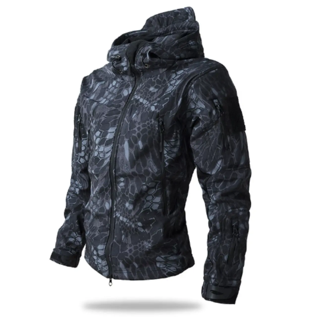 Men’s Tactical Waterproof Jacket Hooded Outdoor Hiking Coat