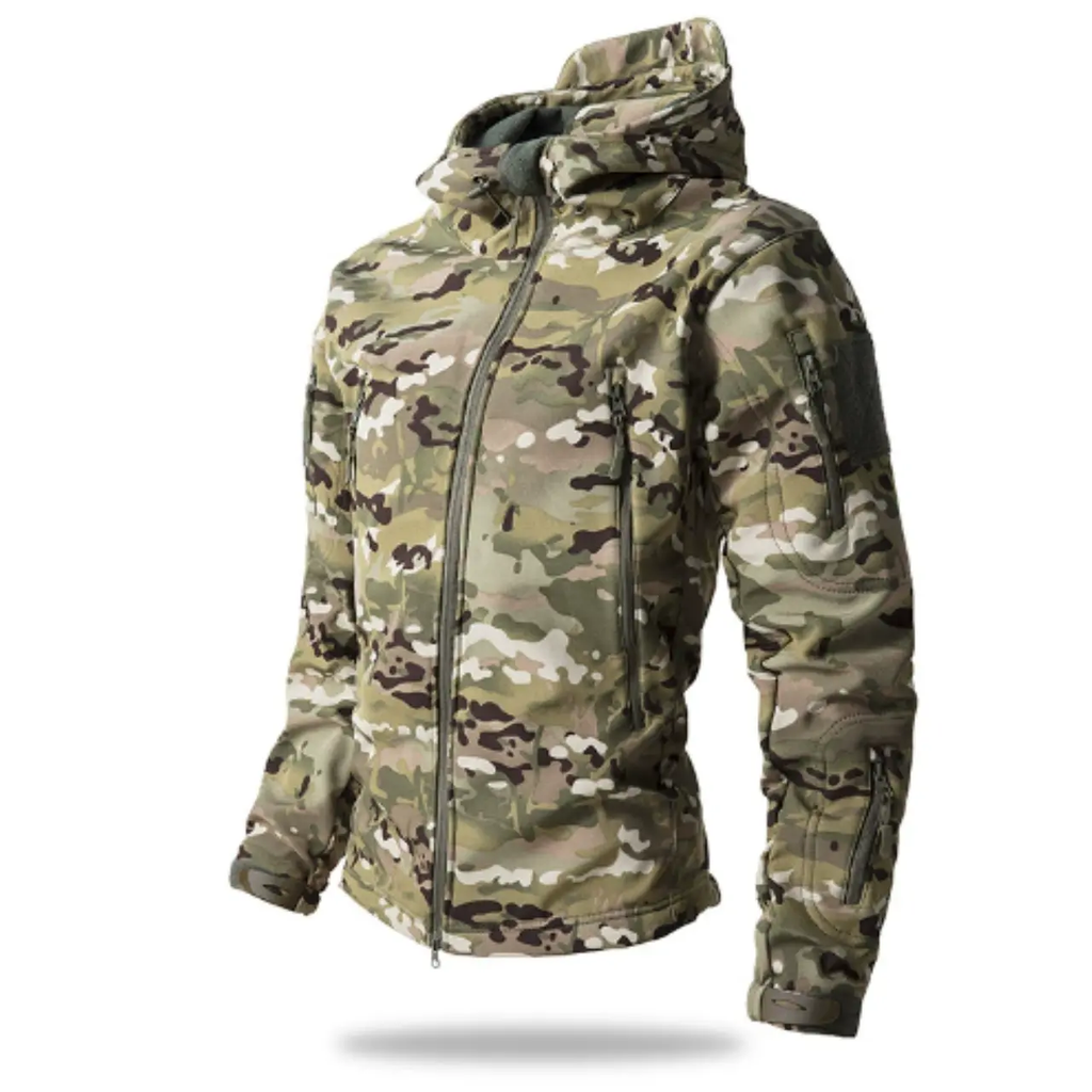 Men’s Tactical Waterproof Jacket Hooded Outdoor Hiking Coat