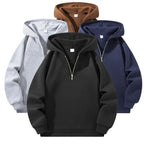 Men’s Half Zip Hoodie Pullover Sweatshirt Casual Hooded Jacket