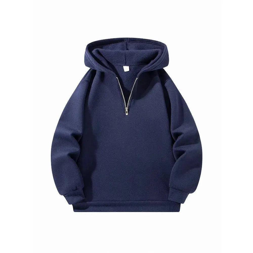Men’s Half Zip Hoodie Pullover Sweatshirt Casual Hooded Jacket