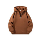 Men’s Half Zip Hoodie Pullover Sweatshirt Casual Hooded Jacket