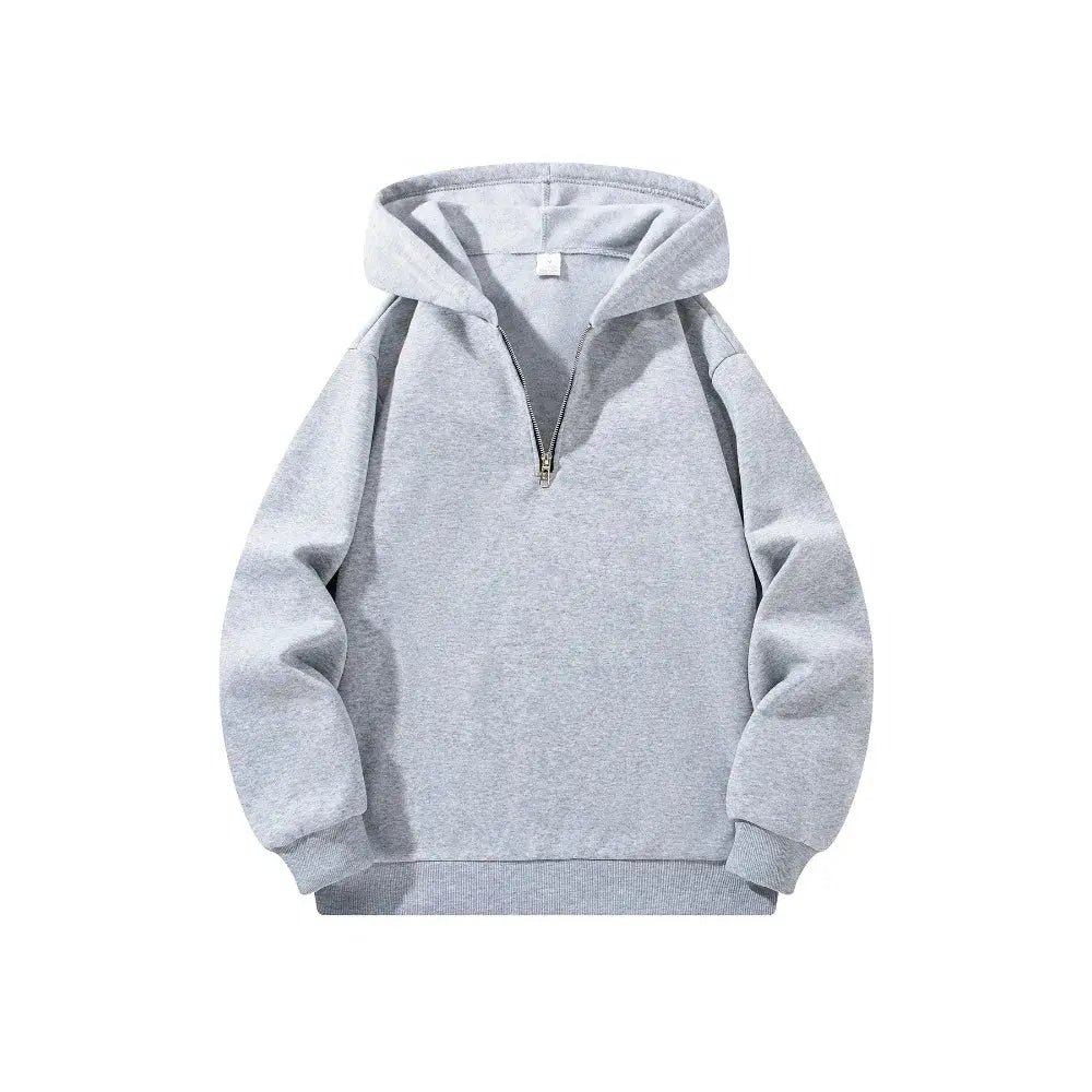 Men's Half-Zip Hoodie with Long Sleeves
