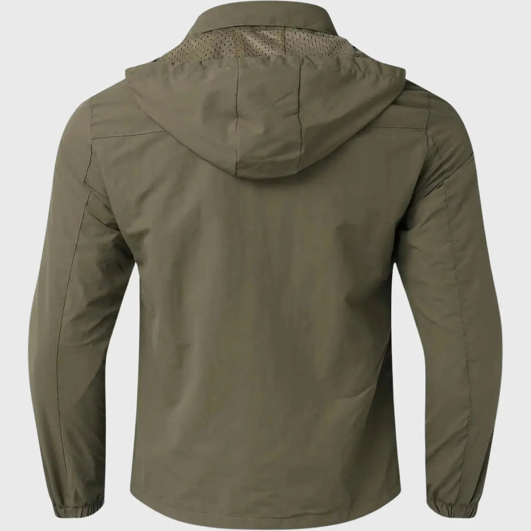 Waterproof Jacket with Adjustable Hood for men