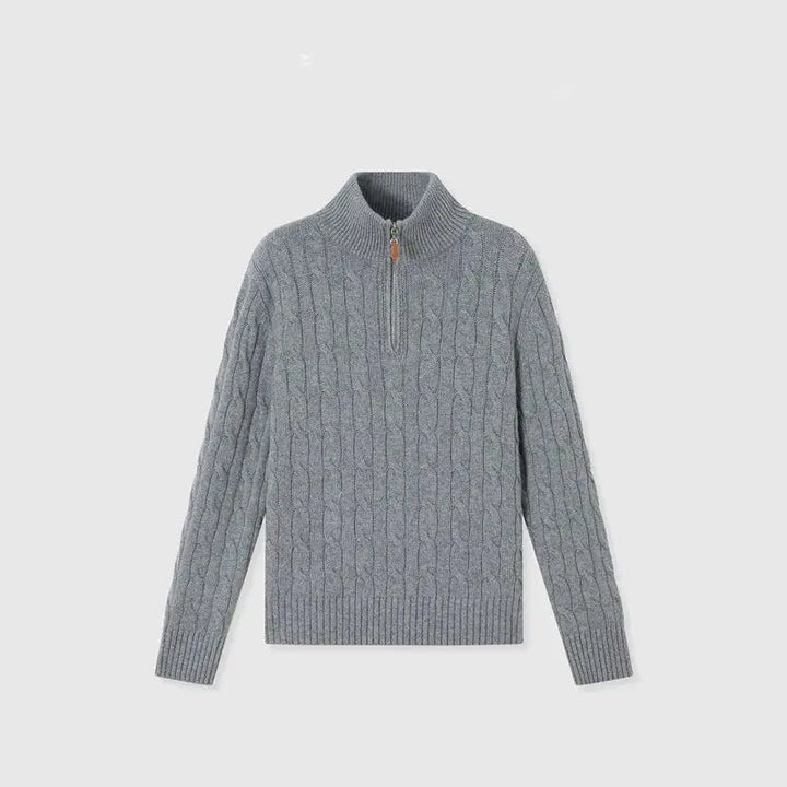 Women's Fashionable Polo Sweater with Zeeper