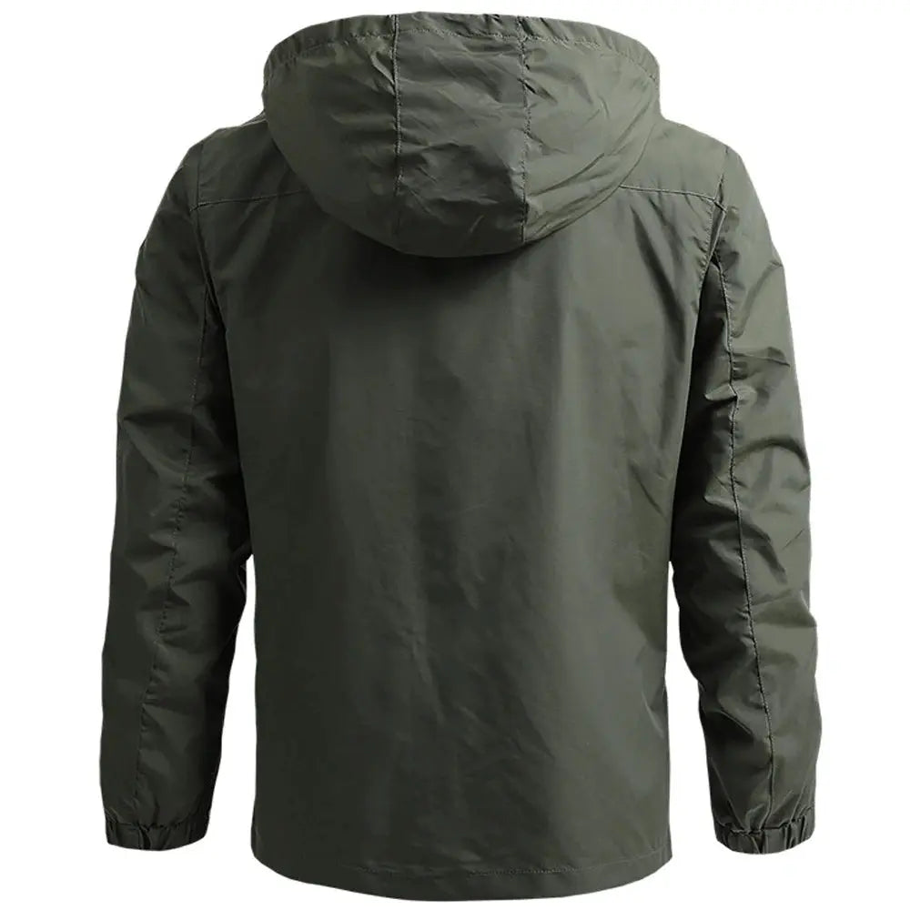 Waterproof Jacket with Adjustable Hood for men