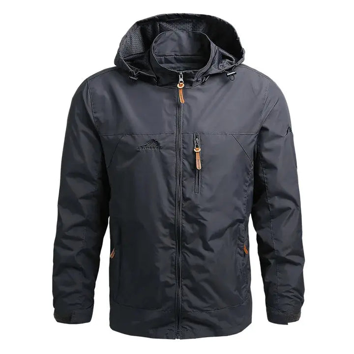 Waterproof Jacket with Adjustable Hood for men