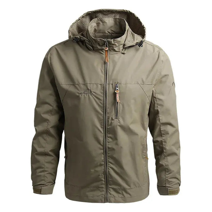 Waterproof Jacket with Adjustable Hood for men