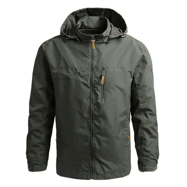 Waterproof Jacket with Adjustable Hood for men