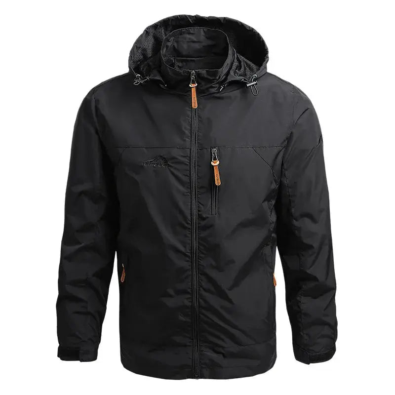 Men’s Waterproof Hooded Jacket Lightweight Windbreaker Coat