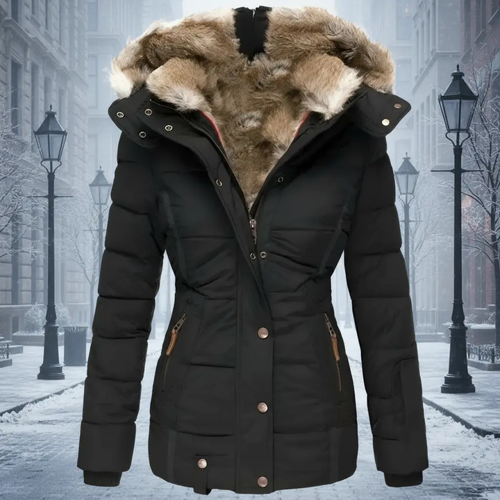 Women's Winter Coat with Removable Hood